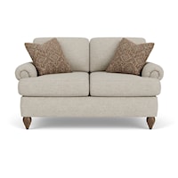 Traditional Loveseat with Rolled Arms