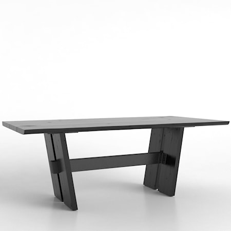 Industrial Dining Table With Wood Top