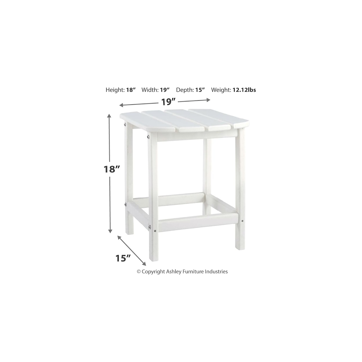 Benchcraft Sundown Treasure Adirondack Chair with End Table