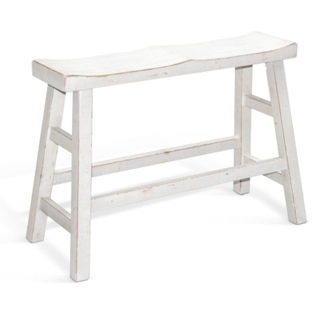 Mahogany Wood Counter-Height Dining Bench