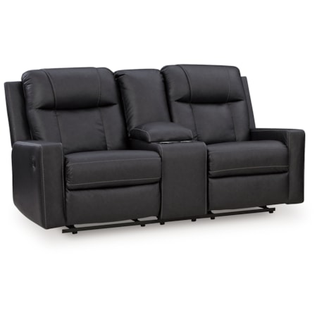 Dbl Rec Loveseat W/console
