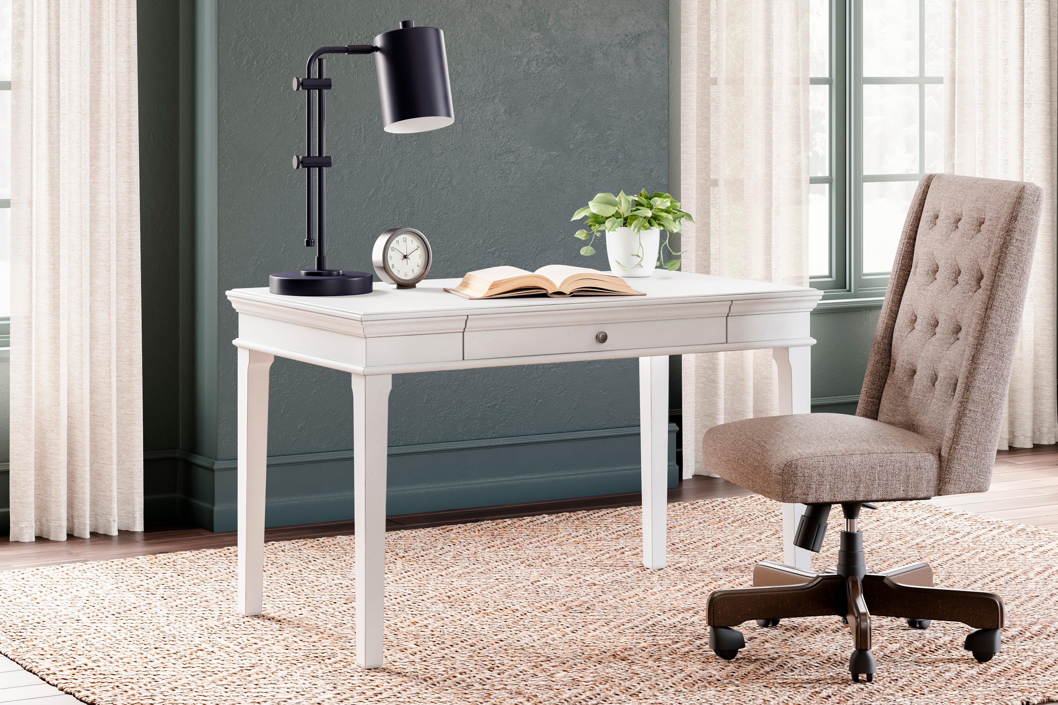 Small writing desk online and chair