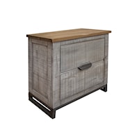Two-Tone Nightstand with 2 Drawers