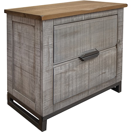 Two-Tone Nightstand with 2 Drawers