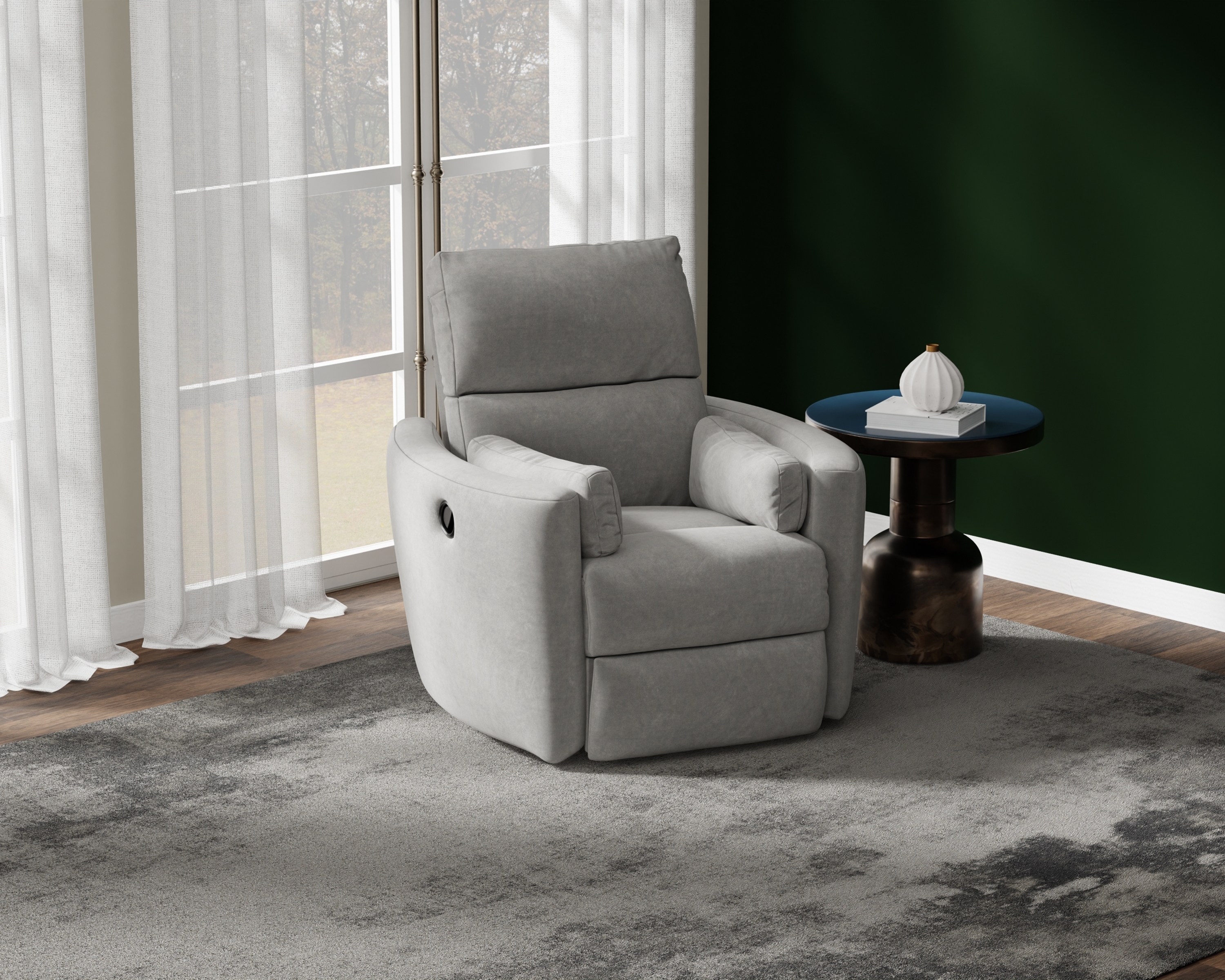 Catnapper Crescent Swivel Glider Recliner