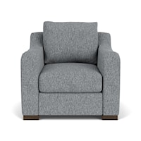 Transitional Chair with Sloped Track Arms