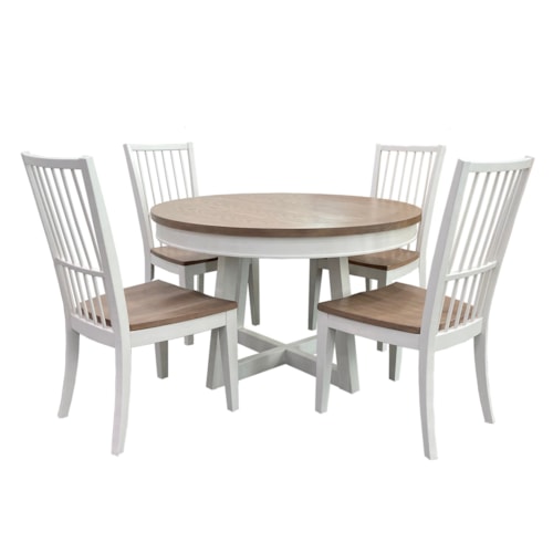 Farmhouse 5-Piece Round Dining Set