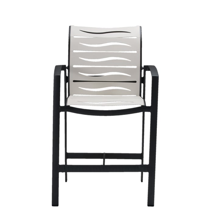Tropitone Elance Strap Bar Stool w/Wave Segment Design