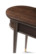Theodore Alexander Spencer Green Park Transitional Ovate Console Table with Brass-Capped Legs