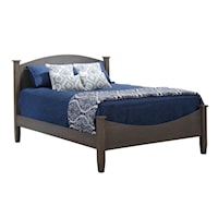 Contemporary Full Post Bed in Smoke Stain Finish