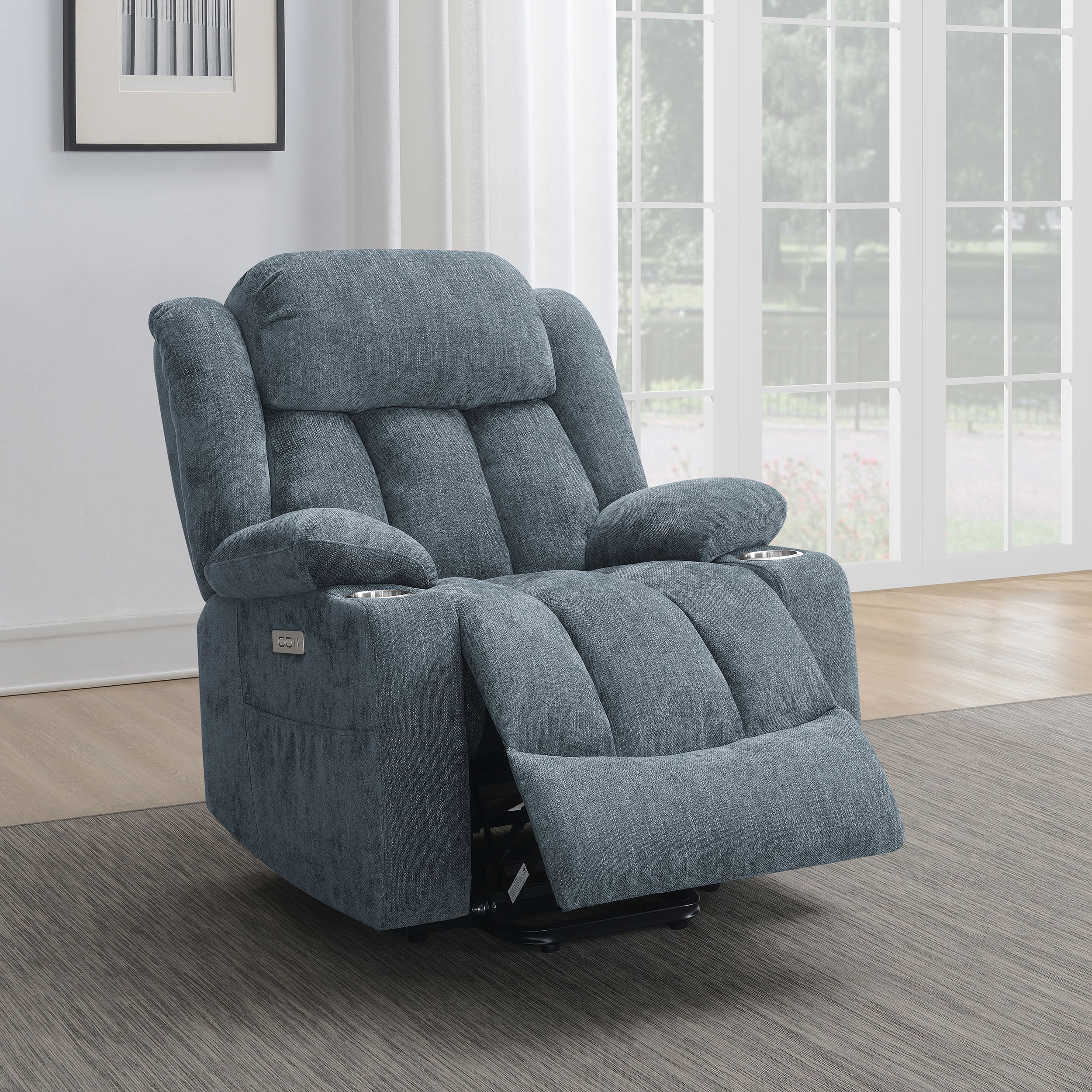 Houston Power Lift Recliner Slate