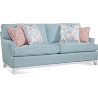 Contemporary Queen Sleeper Sofa with Flare Tapered Arm