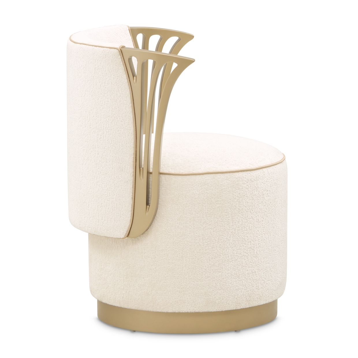 Upholstered Barrel-Back Vanity Chair