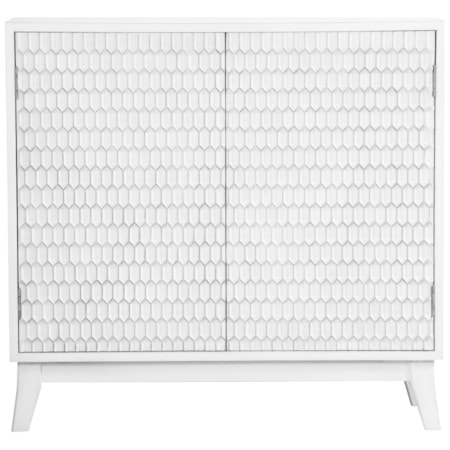 Woodcomb Pattern Accent Cabinet
