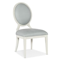 Casual Side Chair with Oval Scalloped Back
