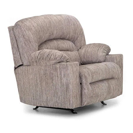 Casual Oversized Power Rocker Recliner with Cupholder and Wireless Charger with USB Port