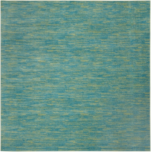 9'  Blue Green Square Rug