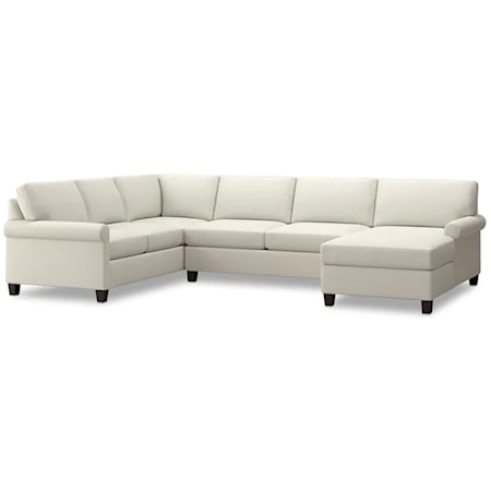 3-Piece Sectional with Right-Facing Chaise