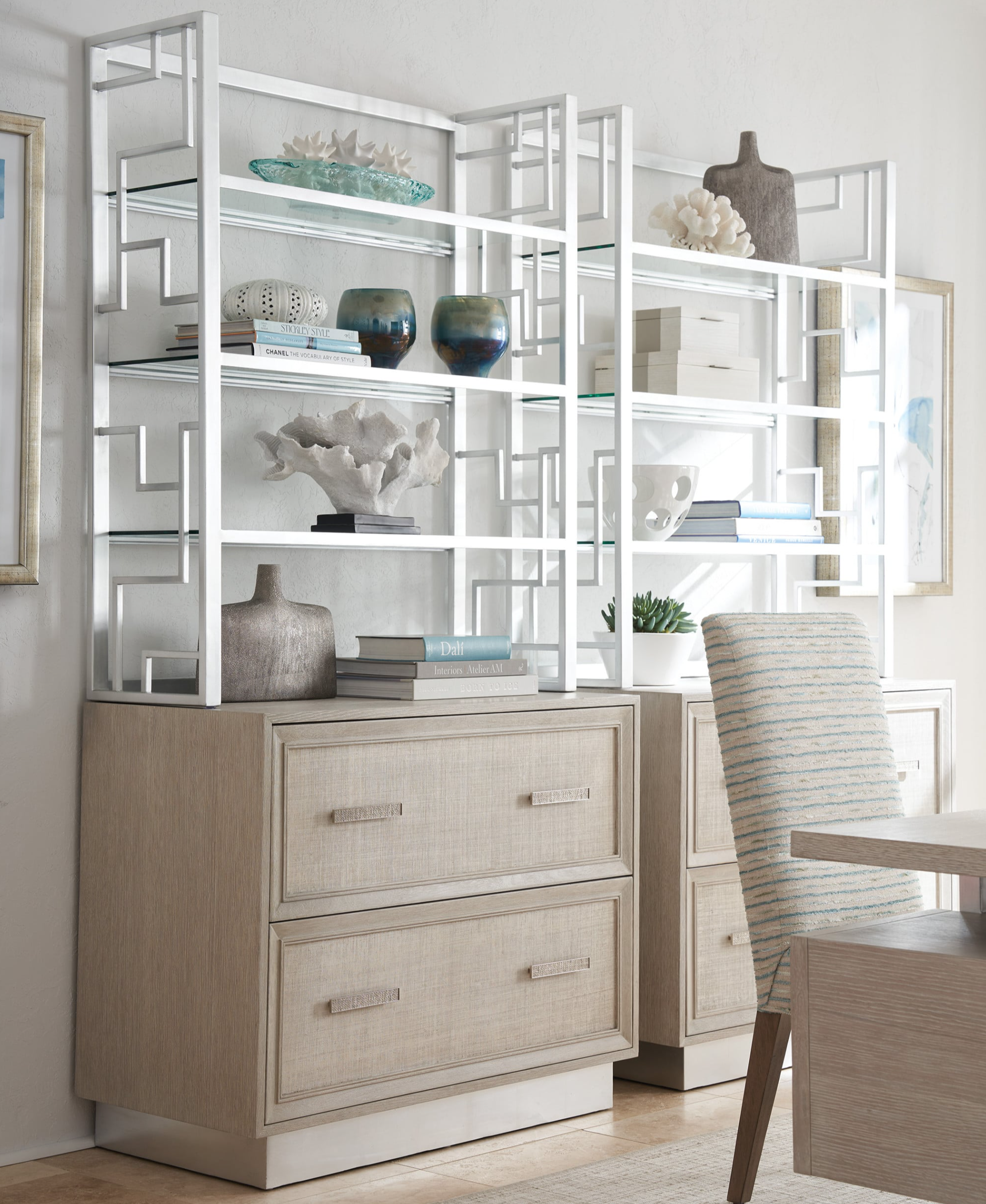 2-Drawer File Chest and Hutch Set