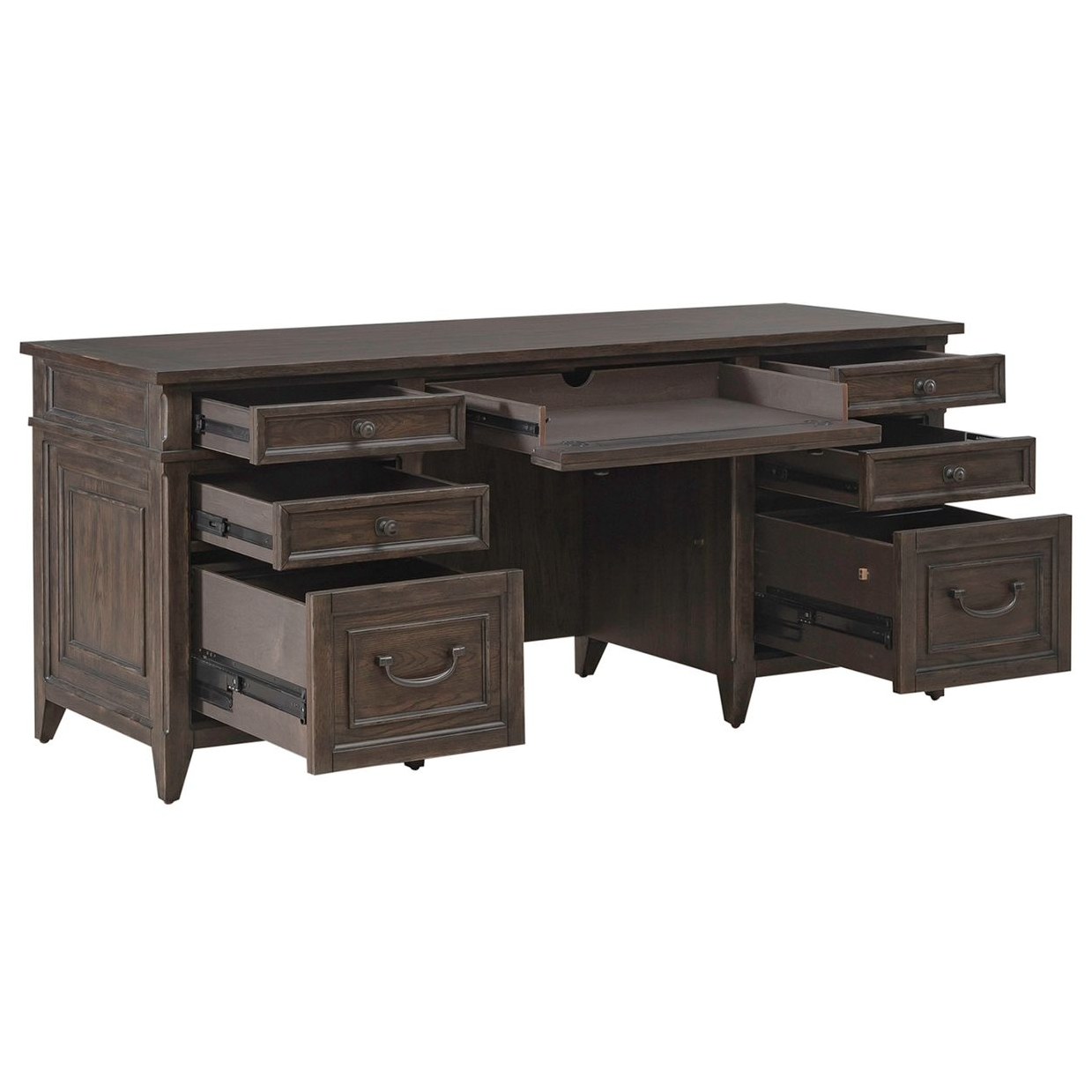 Liberty Furniture Paradise Valley 7-Drawer Executive Desk