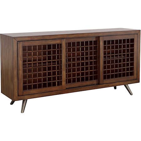 Mid-Century Modern Three Sliding Door Credenza