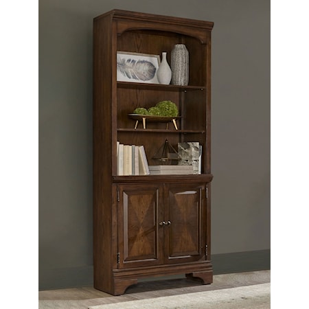 78-inch 3-shelf Cabinet Bookcase