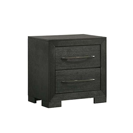 2-Drawer Nightstand In Black