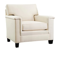 Transitional Accent Chair with Pillow Arms