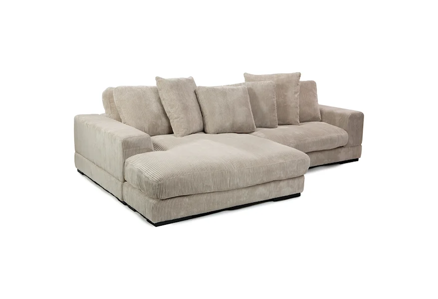 Plunge  Cappuccino Sectional with Flip-Style Chaise by Moe's Home Collection at Stoney Creek Furniture 