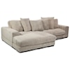 Moe's Home Collection Plunge Cappuccino Sectional with Flip-Style Chaise