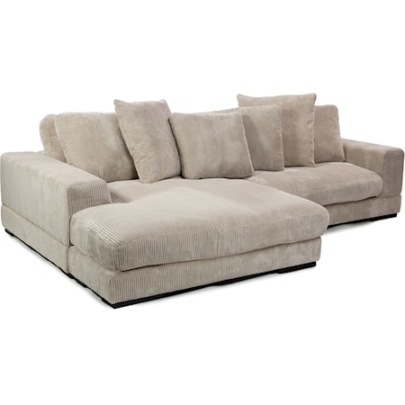 Cappuccino Sectional with Flip-Style Chaise