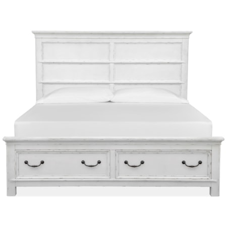 California King Panel Storage Bed