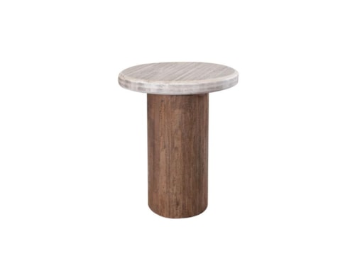 Transitional Round End Table