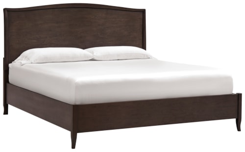 Transitional Queen Sleigh Bed with USB Charging Ports