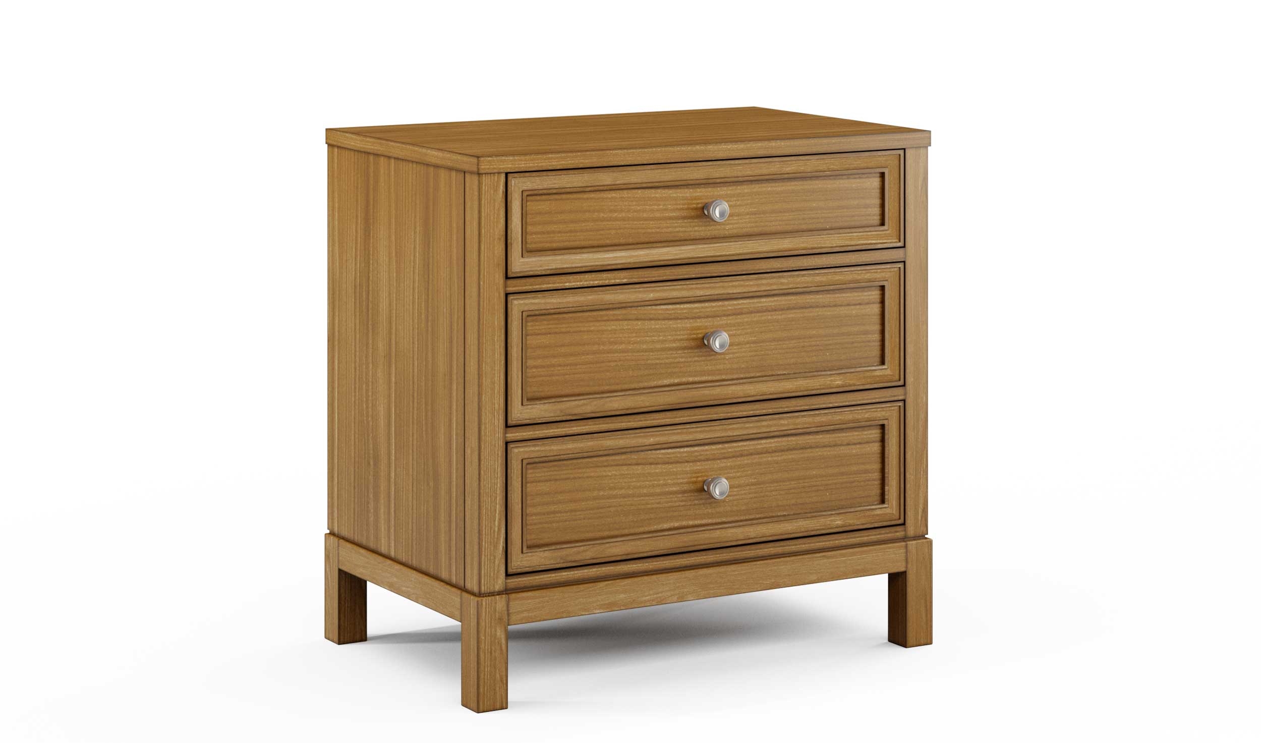 3-Drawer Wide Nightstand