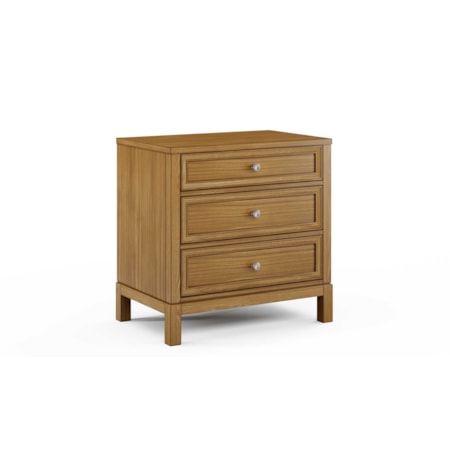 3-Drawer Wide Nightstand