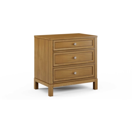 3-Drawer Wide Nightstand