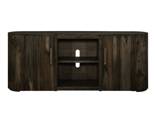Modern Rustic 80" TV Stand with Magnetic Door Catches