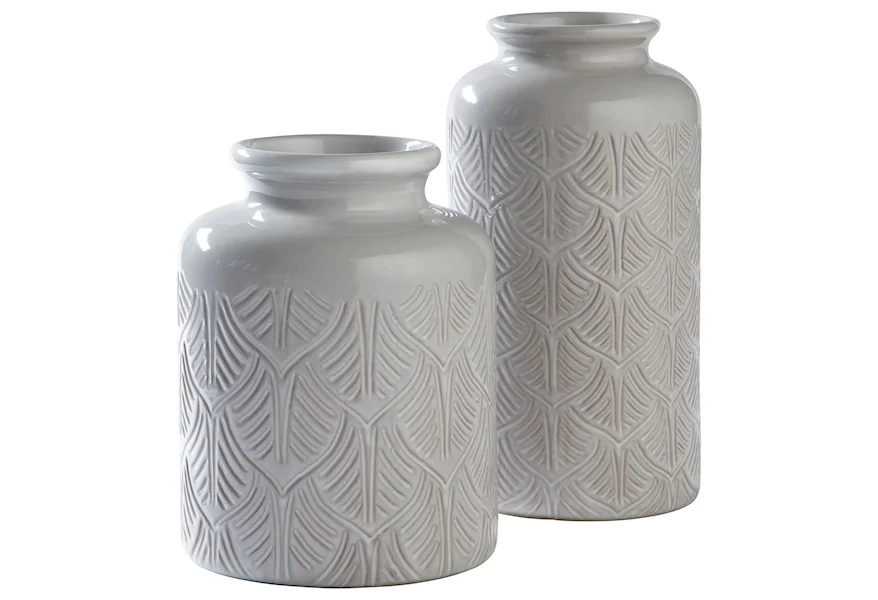 Accents Edwinna Vase (Set of 2) by Signature Design by Ashley at VanDrie Home Furnishings