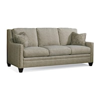 Transitional Loveseat with Track Arms