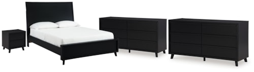 Queen Panel Bed, 2 Dressers And Nightstand