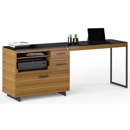 Pedestal Desk w/Multifunction Cabinet