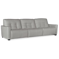 Casual 3-Piece Power Reclining Leather Sofa