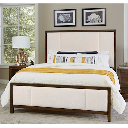 California King Upholstered Panel Bed