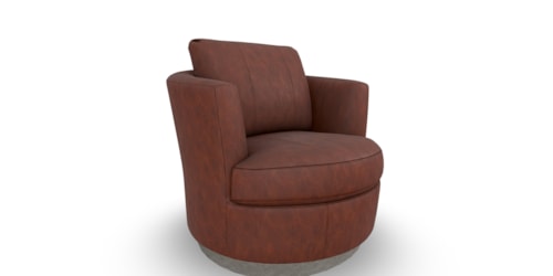Mid-Century Modern Swivel Barrel Chair