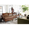 Bravo Furniture Trafton Leather Chaise Sofa w/ USB Port & Wood Feet