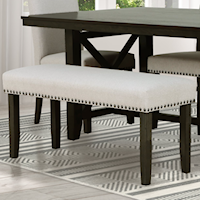 Transitional Upholstered Dining Bench