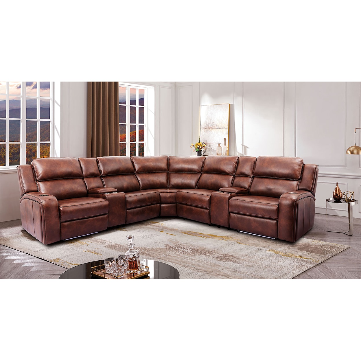 Furniture of America Callie Power Sectional