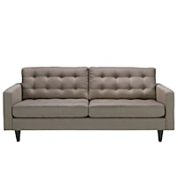 Empress Contemporary Upholstered Tufted Sofa - Granite