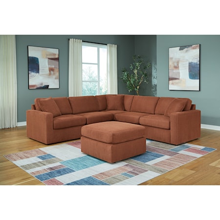 5-Piece Sectional And Ottoman